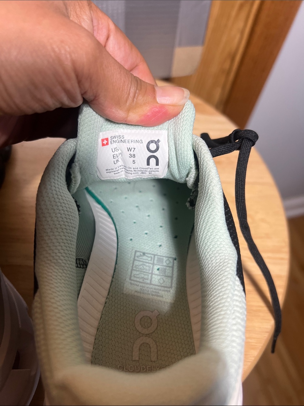 On Running Black and Mint Green Cloudnova Athletic Shoes - Picture 7 of 7